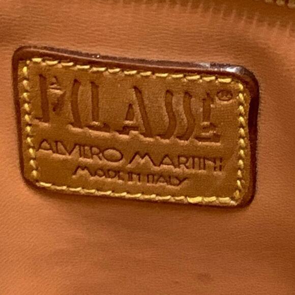 1' Classe Alviero Martini | Australia Classe Geo Cotton Leather Clutch Pouch - Picture 5 of 5